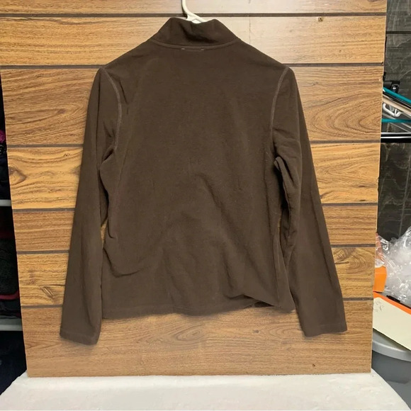The North Face dark brown size medium pullover jacket 1/4 zip - Picture 5 of 8